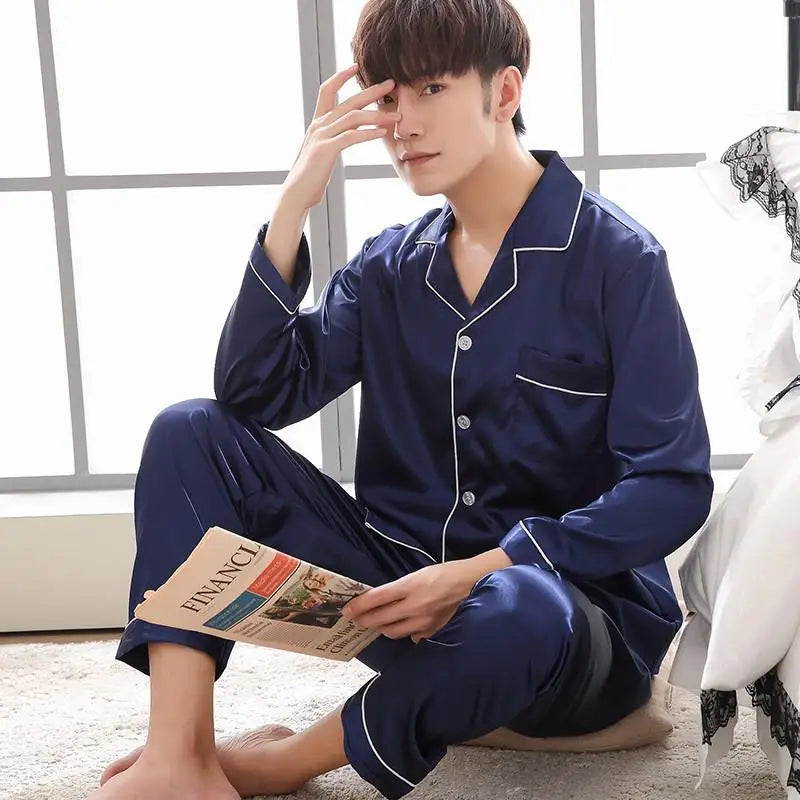 Black Nightwear Shirt Pants Sleep Pajamas Sets