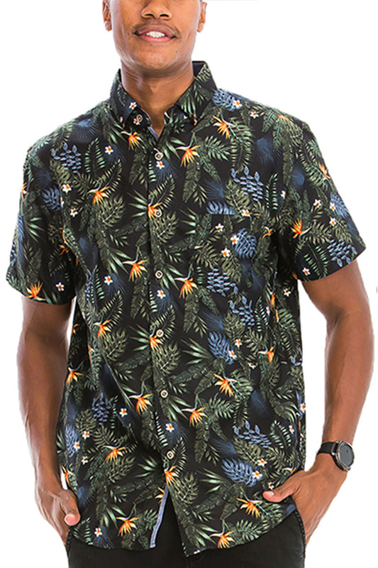 Digital Print Hawaiian Short Sleeve Shirt