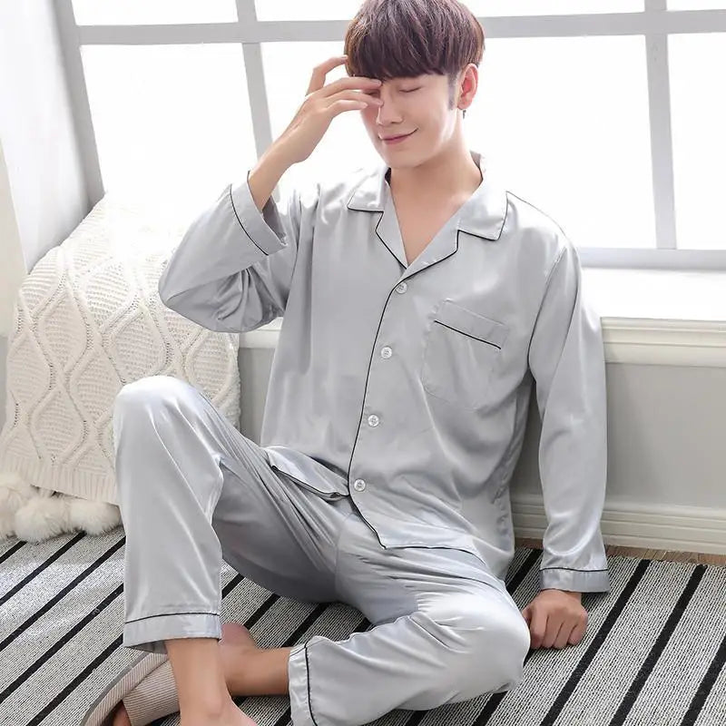 Black Nightwear Shirt Pants Sleep Pajamas Sets