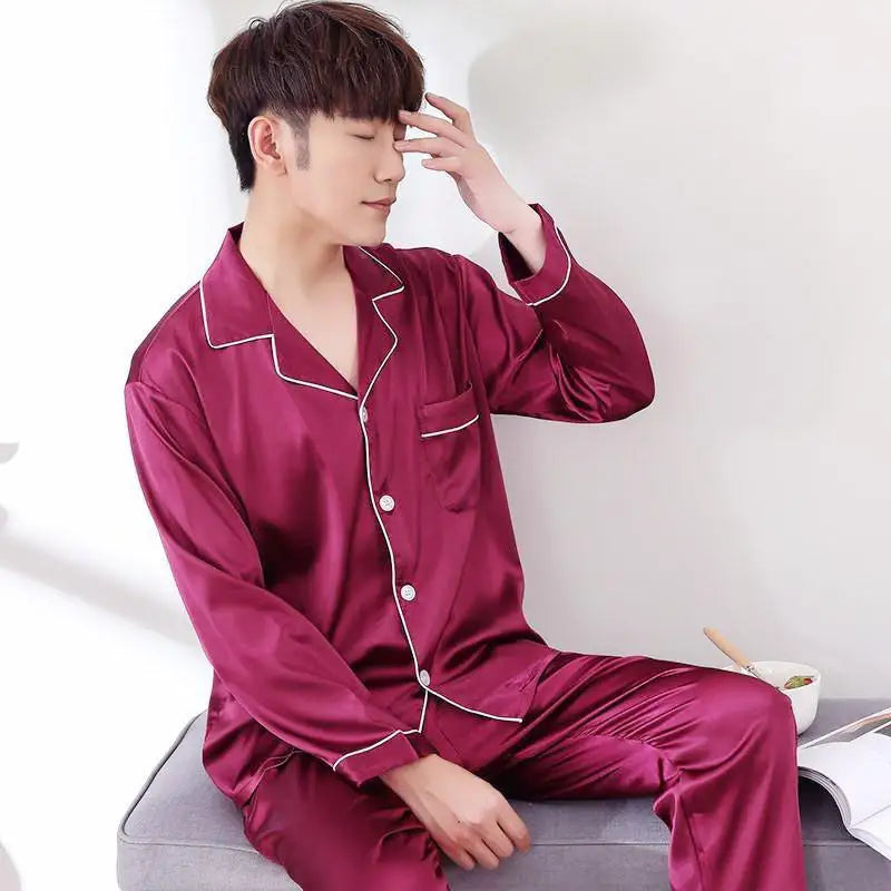 Black Nightwear Shirt Pants Sleep Pajamas Sets